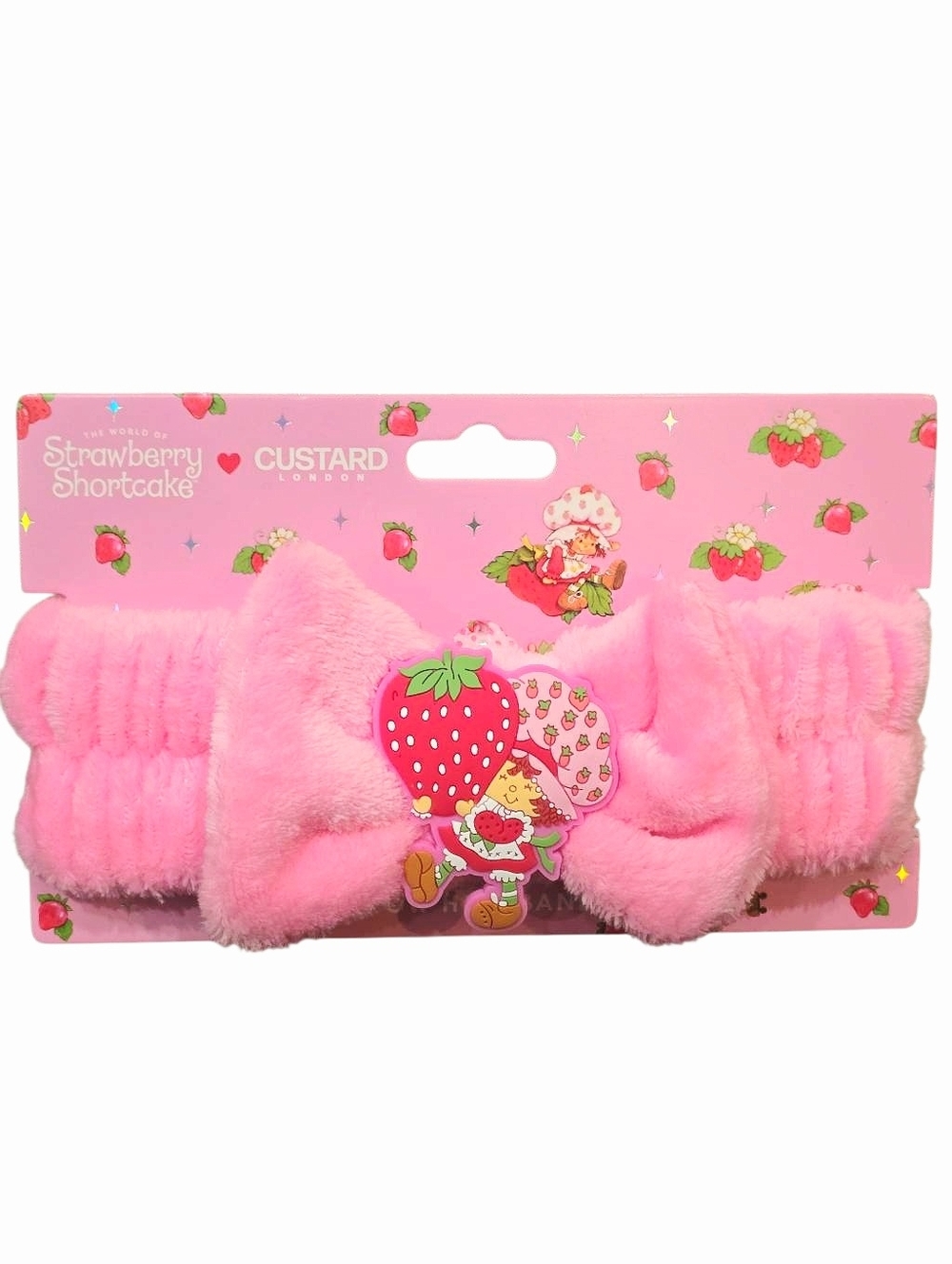 Custard London X Strawberry Shortcake Plush Logo Bow Headband